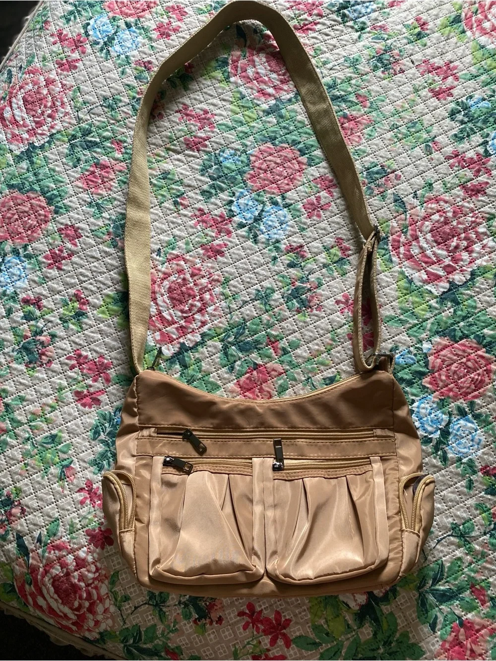 Beige Women’s Crossbody Bag - Neutral Shoulder Bag